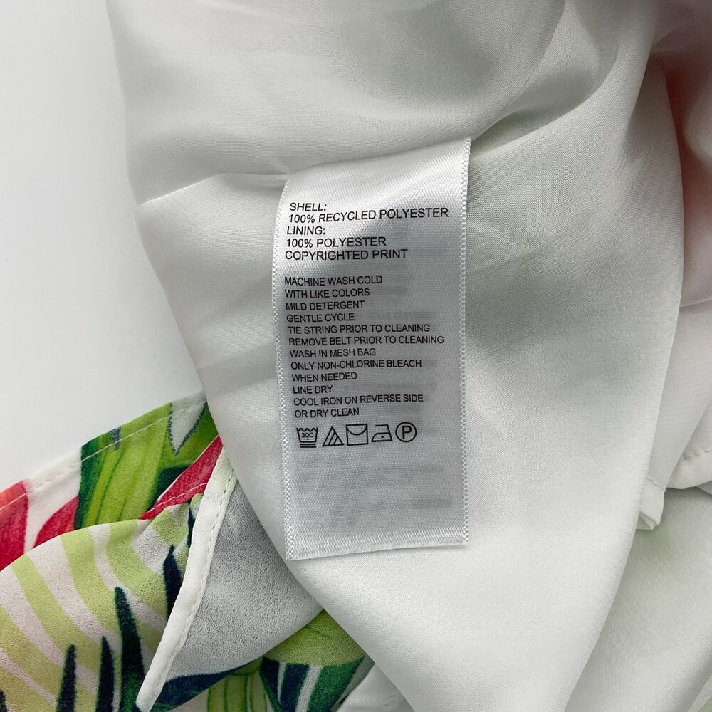 Tommy Bahama Grand Grove Sleeveless Maxi Dress Tropical Ruffled Tie Cord Belt Sm - Picture 9 of 10
